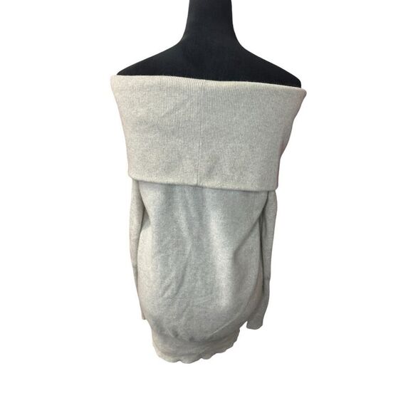Lord & Taylorβ100% Cashmere Off Shoulder Sweater Gray XS Soft Cozy Elegant - Picture 6 of 10